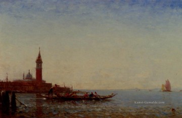 Gondole Devant St Giorgio Barbizon Felix Ziem Seestück Venedig starten Ölgemälde